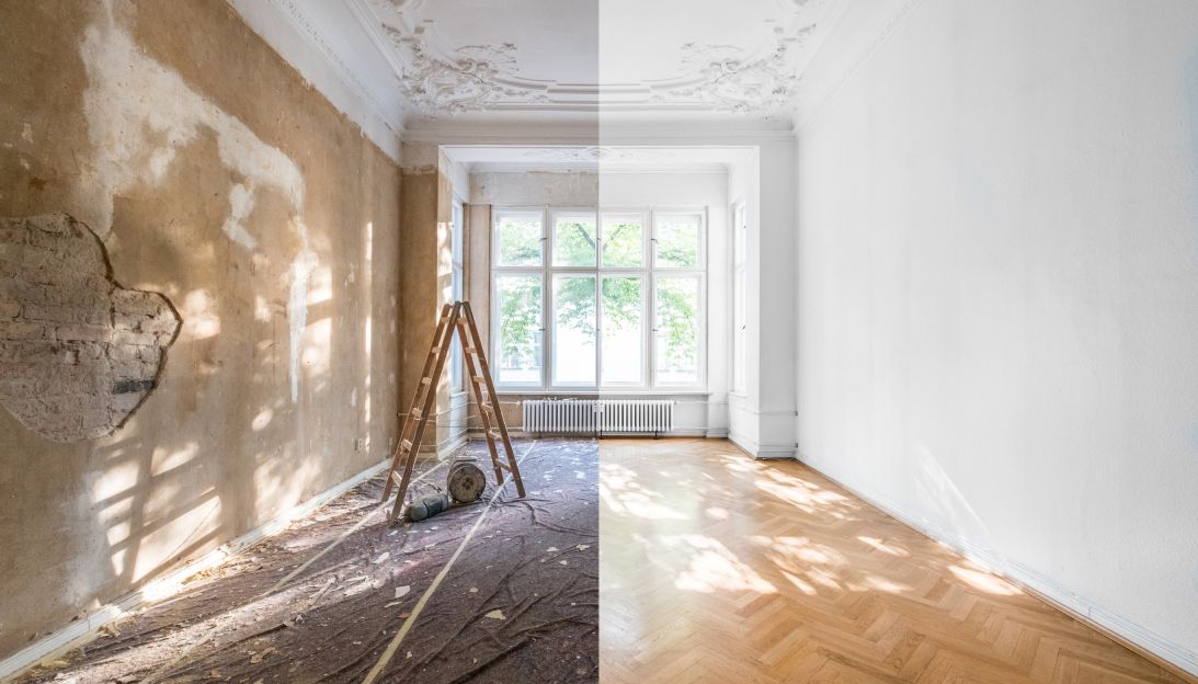 Vorher-Nachher-Bild von Wohnungssanierung - Sanierung und Renovierung in Lage, NRW